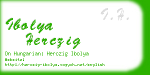 ibolya herczig business card